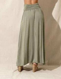 Bamboo Maxi Skirt - Sage -Tops & Tees Sale sivana bamboo maxi skirt 30076522037431