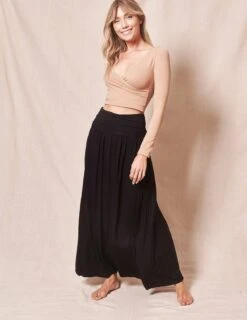 Bamboo Maxi Skirt - Black