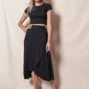 Bamboo / Organic Cotton Wrap Skirt - Black 2 Bamboo / Organic Cotton Wrap Skirt - Black -Tops & Tees Sale sivana bamboo organic cotton wrap skirt 31093528297655