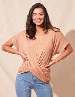 Bamboo Twist Front Top -Tops & Tees Sale sivana bamboo twist front top 30173336338615