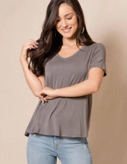 Bamboo V-Neck Tee -Tops & Tees Sale sivana bamboo v neck tee 30870983049399