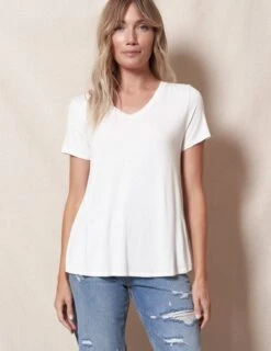 Bamboo V-Neck Tee -Tops & Tees Sale sivana bamboo v neck tee 31098359709879