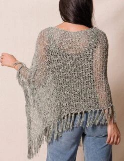 Handwoven Riva Knit Fringe Poncho -Tops & Tees Sale sivana handwoven riva knit fringe poncho 31937837629623