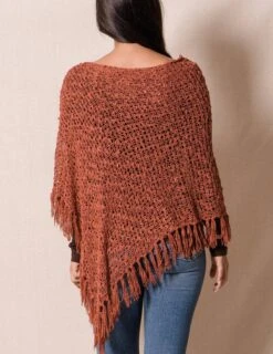 Handwoven Riva Knit Fringe Poncho -Tops & Tees Sale sivana handwoven riva knit fringe poncho 31937837662391