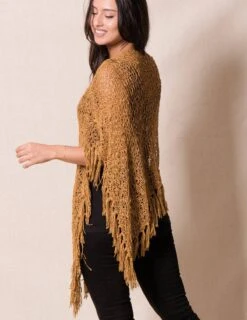 Handwoven Riva Knit Fringe Poncho -Tops & Tees Sale sivana handwoven riva knit fringe poncho 31937837695159