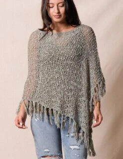 Handwoven Riva Knit Fringe Poncho -Tops & Tees Sale sivana handwoven riva knit fringe poncho 31937912340663
