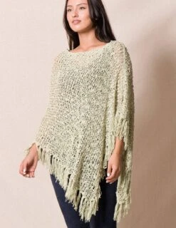 Handwoven Riva Knit Fringe Poncho -Tops & Tees Sale sivana handwoven riva knit fringe poncho 31937924628663