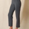 Bamboo / Organic Cotton Flat Waist Ankle Pants - Grey -Tops & Tees Sale sivana01295461 finalGY