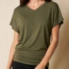 Bamboo Dolman Tunic - Olive -Tops & Tees Sale sivana01295583 final