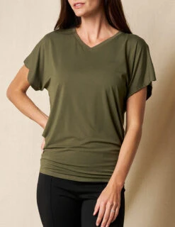 Bamboo Dolman Tunic - Olive -Tops & Tees Sale sivana01295592 final
