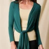 Bamboo Yoga Wrap - Teal -Tops & Tees Sale sivana01295717 final1