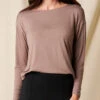 Bamboo Dolman Long Sleeve Tee - Mocha 2 Bamboo Dolman Long Sleeve Tee - Mocha -Tops & Tees Sale sivana01295759 final