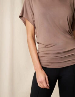 Bamboo Dolman Tunic - Mocha -Tops & Tees Sale sivana01295806 final
