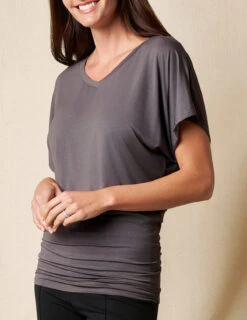 Bamboo Dolman Tunic - Grey -Tops & Tees Sale sivana01295820 final