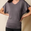 Bamboo Dolman Tunic - Grey -Tops & Tees Sale sivana01295825 final