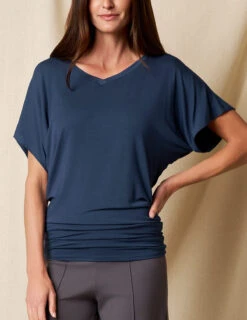 Bamboo Dolman Tunic - Navy -Tops & Tees Sale sivana01295921 final