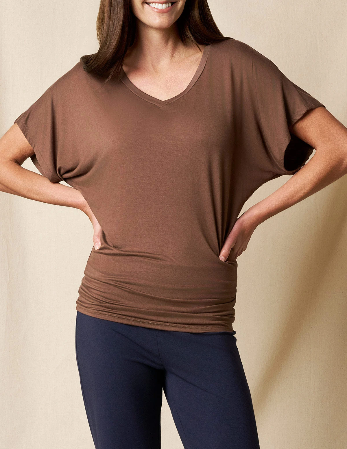 Bamboo Dolman Tunic - Chocolate 5 Bamboo Dolman Tunic - Chocolate - Image 3