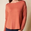 Bamboo Dolman Long Sleeve Tee - Rust 1 Bamboo Dolman Long Sleeve Tee - Rust -Tops & Tees Sale sivana01296050 final