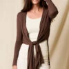Bamboo Yoga Wrap - Coffee -Tops & Tees Sale sivana01296108 final1