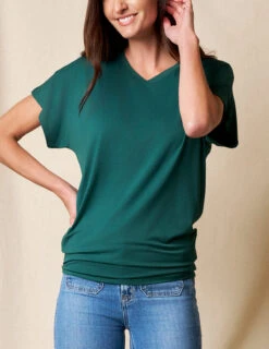 Bamboo Dolman Tunic - Teal -Tops & Tees Sale sivana01296248 final1