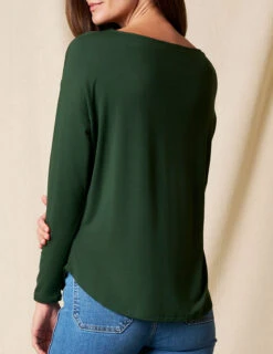 Bamboo Dolman Long Sleeve Tee - Woodland -Tops & Tees Sale sivana01296278 final