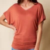 Bamboo Dolman Tunic - Rust -Tops & Tees Sale sivana01296408 final