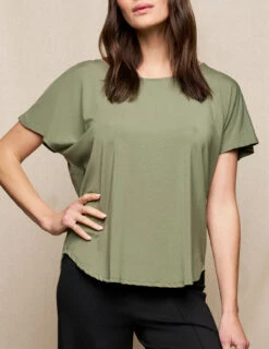Bamboo Dolman Tee - Sage -Tops & Tees Sale sivana02131563 final