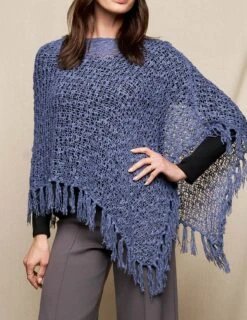 Handwoven Riva Knit Fringe Poncho -Tops & Tees Sale sivana02131646 final
