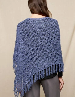 Handwoven Riva Knit Fringe Poncho -Tops & Tees Sale sivana02131652 final