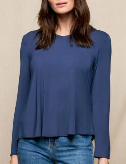 Bamboo 240 Long Sleeve Tee - Navy