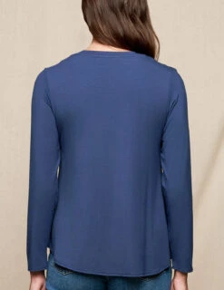 Bamboo 240 Long Sleeve Tee - Navy -Tops & Tees Sale sivana02131778 final