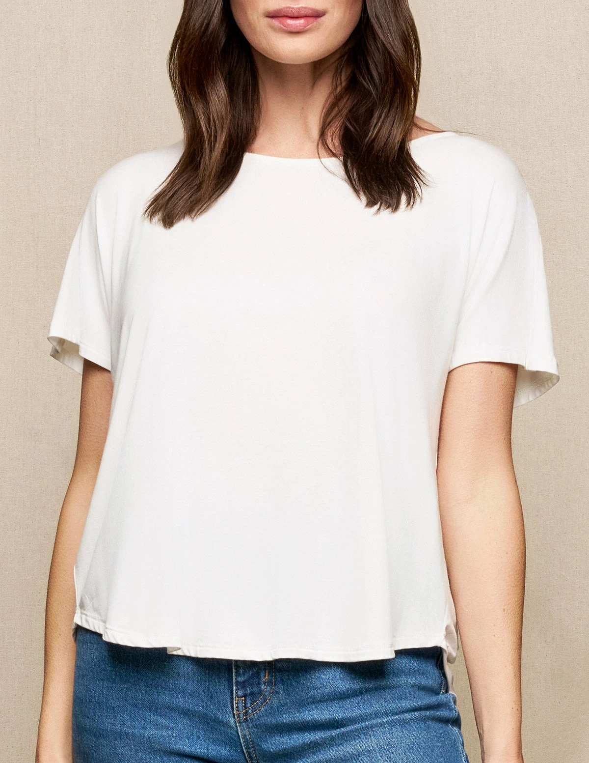 Bamboo Dolman Tee - Soft White 3 Bamboo Dolman Tee - Soft White